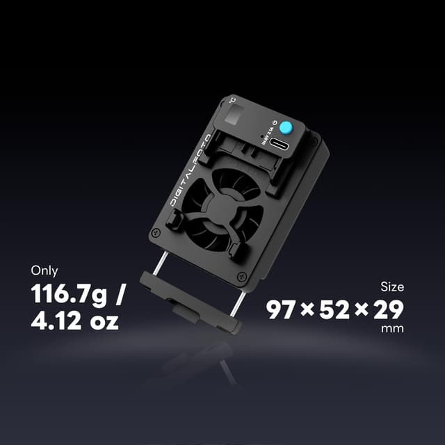 Thumbnail 6 de DFCINE ICEMAN-E6 Ventola di raffreddamento con display LED per Canon R5/R6/90D e altre fotocamere