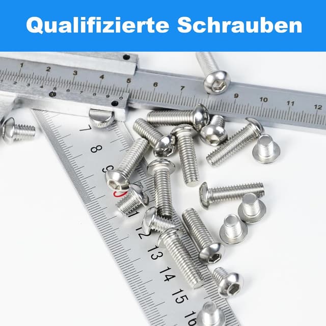 Thumbnail 6 de Zuyya M6 x 16 mm Linsenkopfschrauben 60 Stück