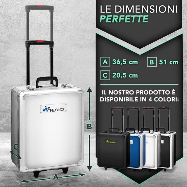Detalle de Valigia degli attrezzi TRESKO da 949 pezzi con trolley e cassetta cromo-vanadio