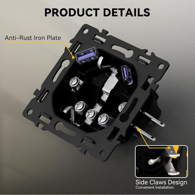 Thumbnail 3 de BSEEDLIFE Enchufe doble empotrable 16A 20W USB