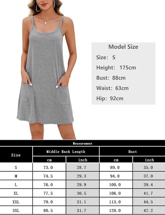 Thumbnail 5 de Demegimi Chemise de Nuit Femme Coton S-3XL