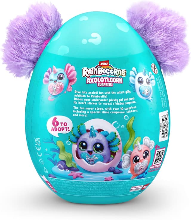 Detalle de Rainbocorns Axolotlcorn Surprise di ZURU (GILLDA) – peluche da collezione con uovo e 10 sorprese