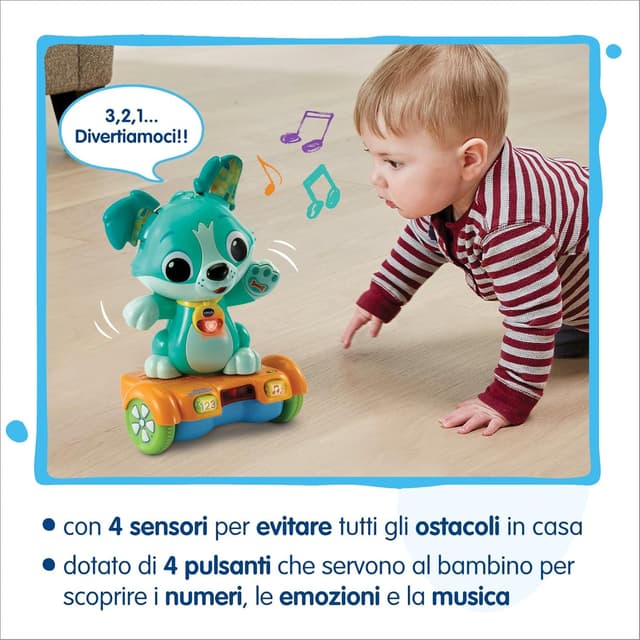 Detalle 1 de VTech Lord Cucciolo in hoverboard, cane giocattolo automatico che cammina (12–36 mesi)