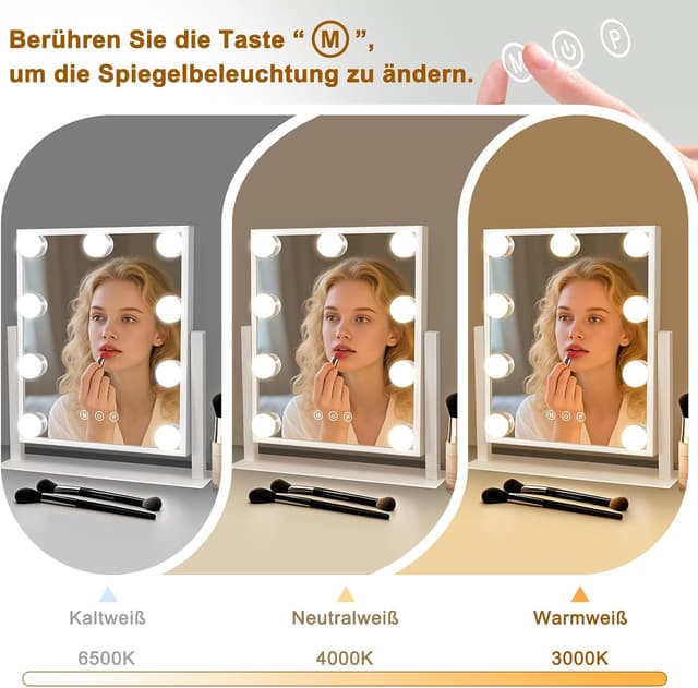 Thumbnail 1 de Mursche Espejo de Maquillaje 9 LED 360°