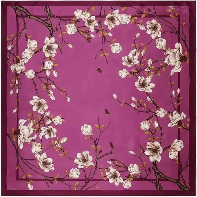 Thumbnail 6 de Julunar Silk Like 35" Satin Hair Scarf (90cm x 90cm) — Large Square Wrap for Sleeping, Hair or Neck, Gift Packed