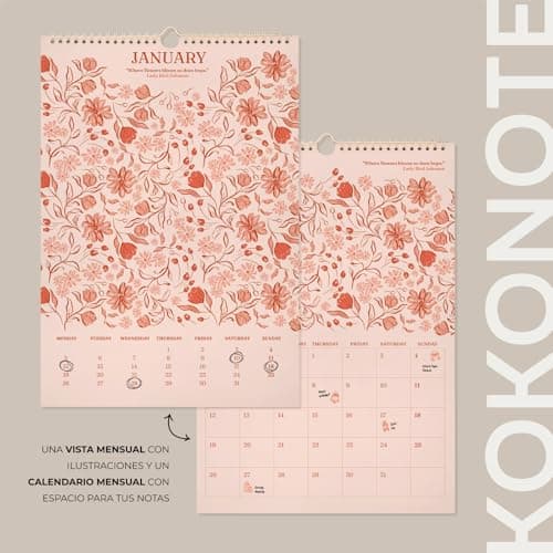 Detalle de Kokonote Calendario 2026 Pared Grande A3 📅