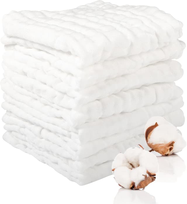 Imagen de Lanjue 12x12 Muslin Cloths 8-pack for babies en OfertitasTOP