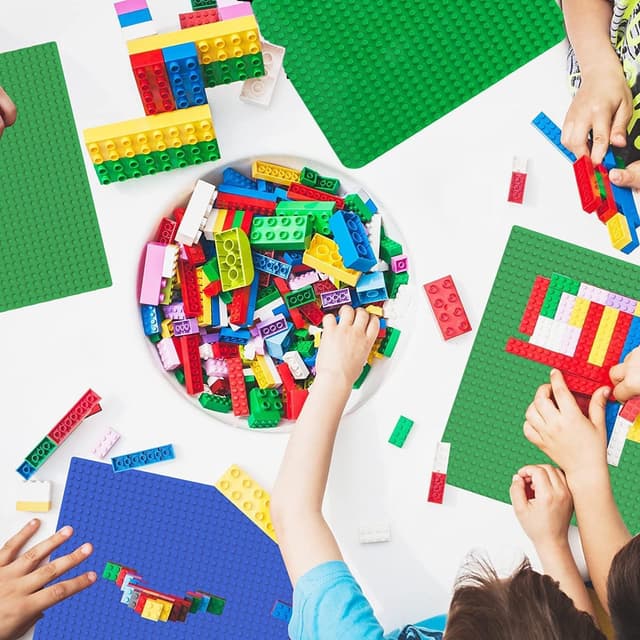 Thumbnail 6 de Große Bauplatte 38,4 × 38,4 cm im 3er-Set (kompatibel mit Classic Platten) – Grün/Grau/Hellgrün