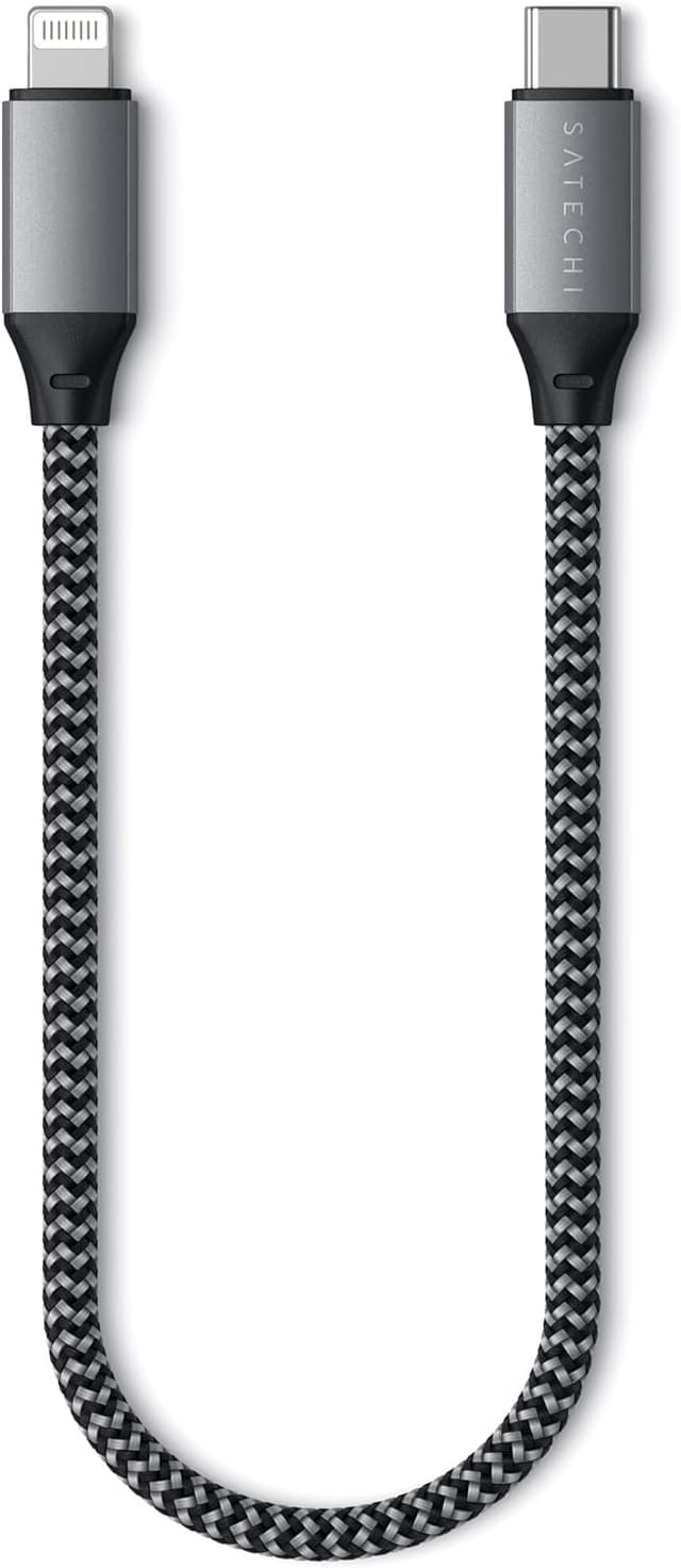 Detalle de Satechi USB-C auf Lightning Ladekabel (25 cm), MFi-zertifiziert – für iPhone & AirPods mit Lightning