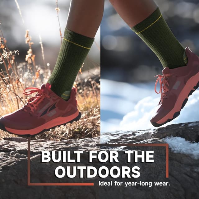 Detalle 2 de Alaplus Hiking Socks (merino wool) – cushioned breathable crew socks, 3 pairs