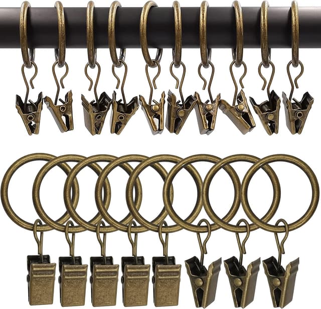 Thumbnail 6 de AMZSEVEN 44 Pack Metal Curtain Rings with Clips 🪟