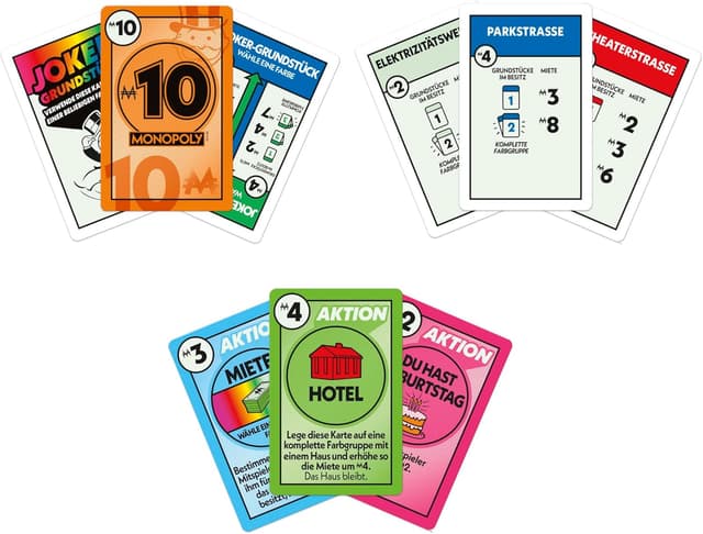 Detalle de Monopoly Deal Kartenspiel – die schnelle Version als Strategiespiel für Erwachsene & Kinder