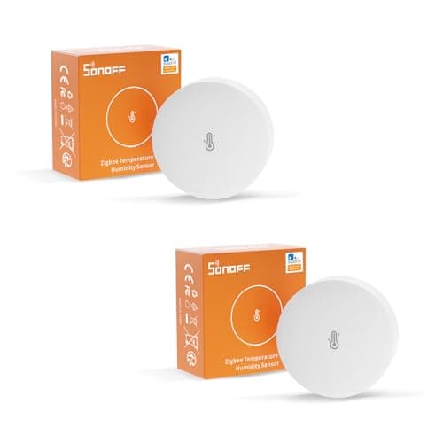 Imagen de SONOFF ZigBee Sensor De Temperatura y Humedad SNZB-02P 2pcs, Requiere SONOFF Zigbee hub, para Control Remoto y Domótica, Compatible con Google, Smartthing,Alexa, Funciona con IFTTT(batería interna ) en OfertitasTOP