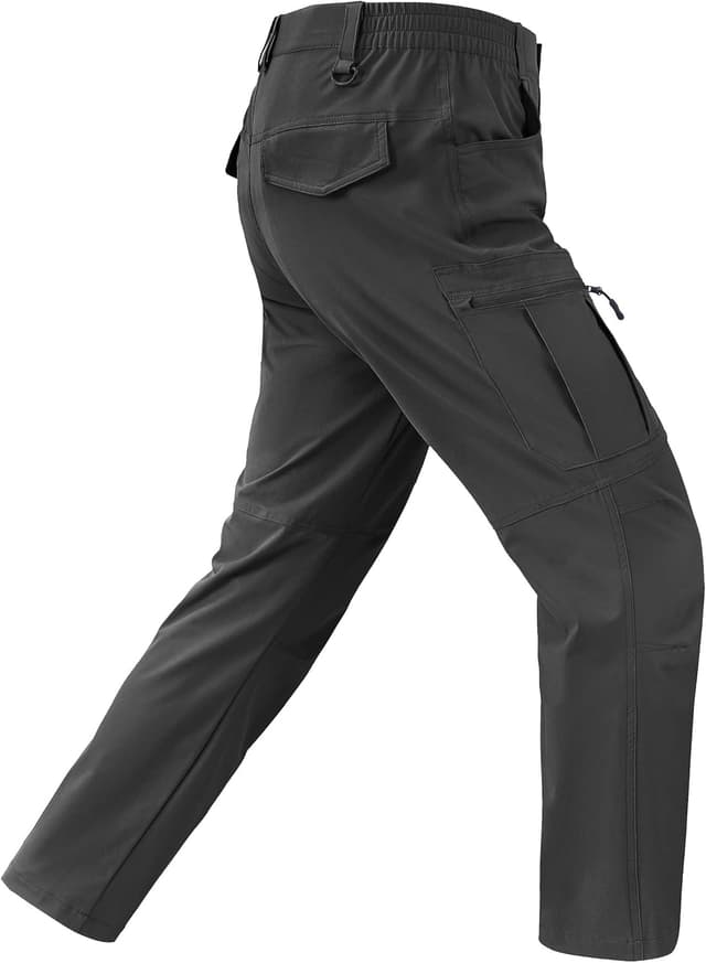 Detalle de Men’s Waterproof Hiking Cargo Work Pants (6-Pocket) — Lightweight Nylon Quick-Dry Outdoor Travel Pants