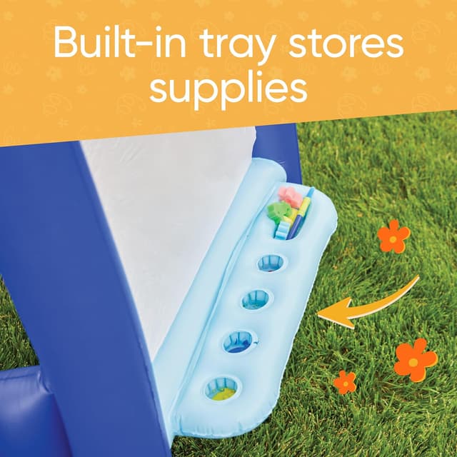 Detalle de Hearthsong Double-Sided Inflatable Kids Art Easel (Outdoor & Indoor Paint Station) for Toddlers and Kids