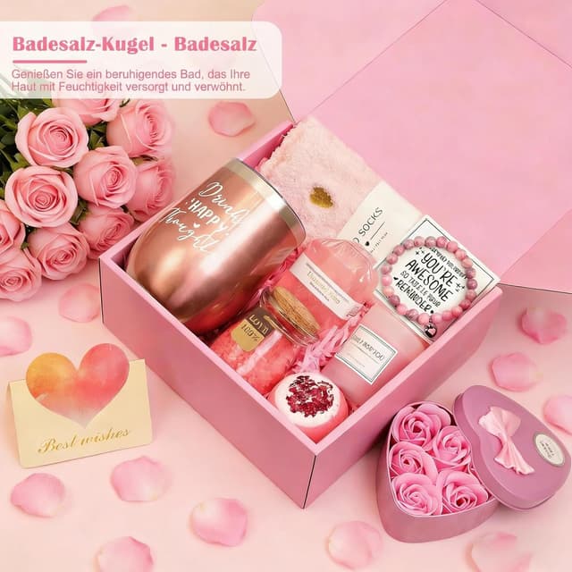Thumbnail 1 de Geschenke für Frauen: 10-teiliges Bath-Set zum Geburtstag (18., 40., 50. und 70.) für beste Freundin, Mutter, Schwester & mehr