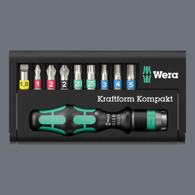 Detalle de Kraftform Kompakt 10 Christmas bit holder set with Rapidaptor quick-release chuck