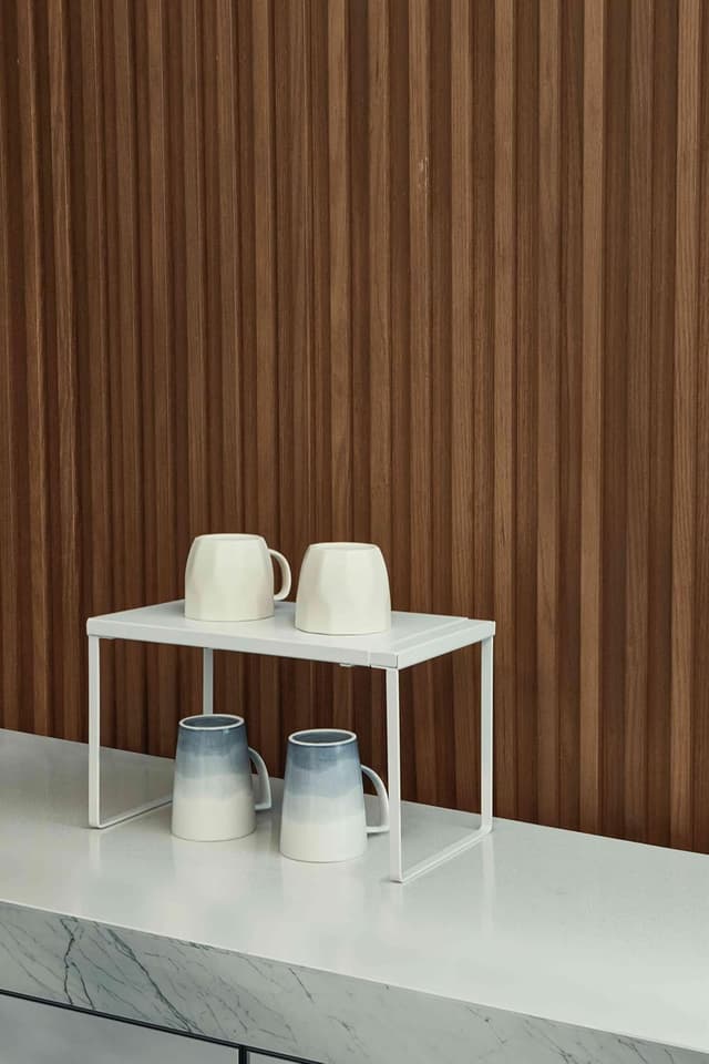 Thumbnail 6 de Nxconsu Expandable Cabinet Shelf Organizer Riser Rack (Heavy-Duty Metal, White) — width 14.56–24.6 in