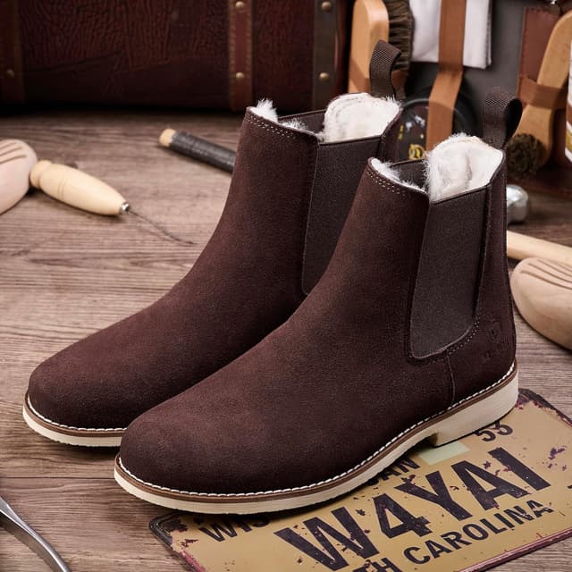 Detalle de SL-Saint Chelsea en cuir de vache fait main – bottes homme à enfiler