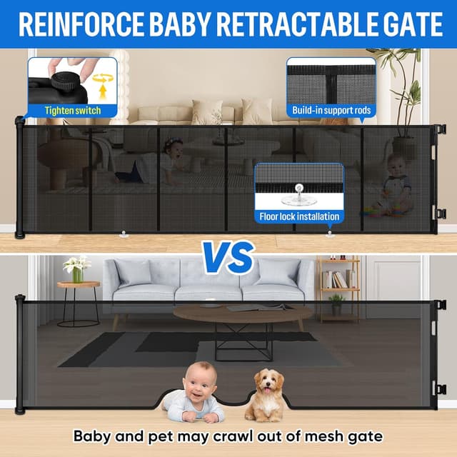 Thumbnail 3 de MYPIN Barrière de Sécurité Rétractable 254 cm