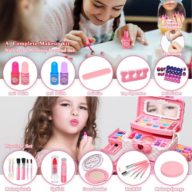 Detalle 2 de Kids Makeup Set for Girls Ages 3-4 — Play Kit