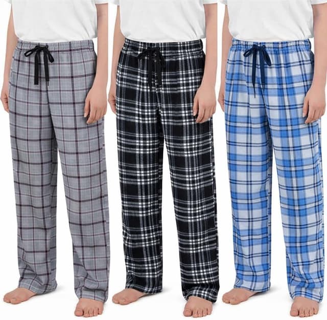Detalle de US Angels 3-Pack Boys Pajama Pants (Soft Micro Fleece or Jersey Knit) – Kids PJ Bottoms, Size 7-20