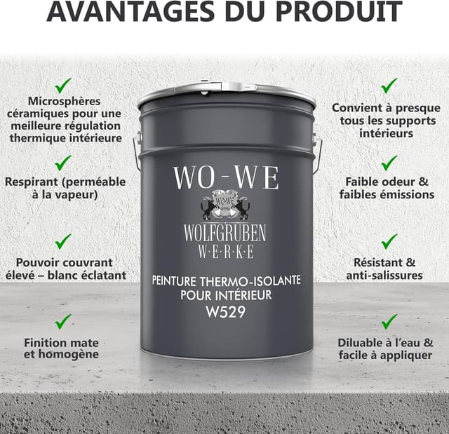 Thumbnail 5 de Peinture isolante WO-WE W529, 10 L ⚙
