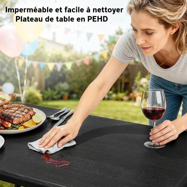 Thumbnail 5 de Outsunny Table Pliante 180 cm et Bancs Pique-Nique