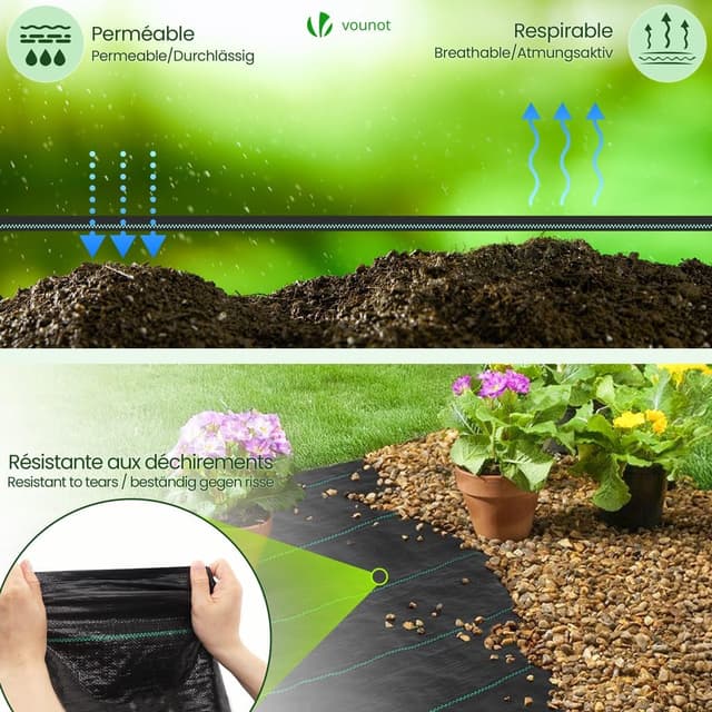 Thumbnail 2 de VOUNOT Telo Pacciamatura 1m x 50m 100g/m²