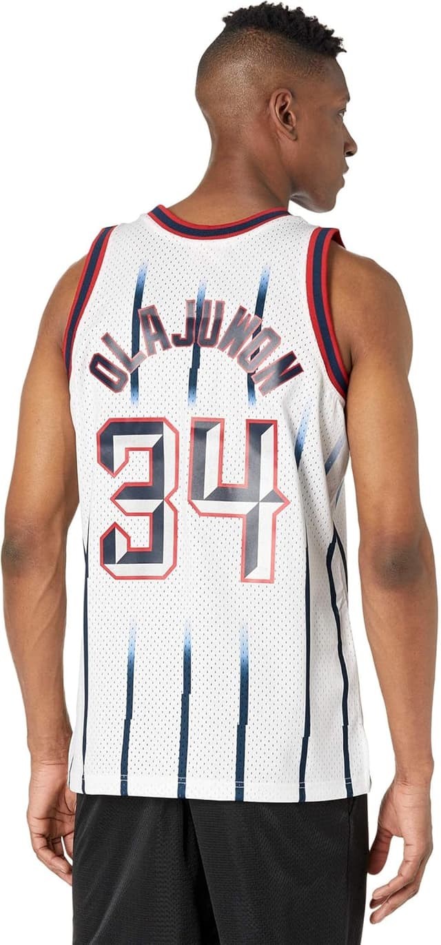 Thumbnail 1 de Hakeem Olajuwon Houston Rockets Maglia bianca 1996-97