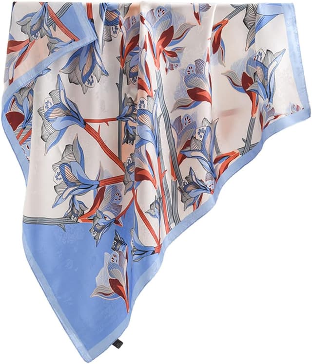 Detalle 2 de prinfantasy Square Scarf Pattern Head Neckerchief (satin-feel) for Women