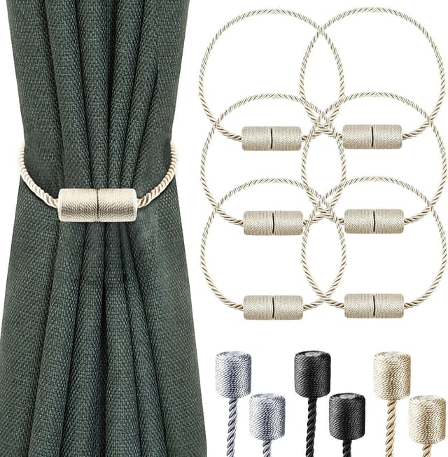 Imagen de Milaloko Magnetic Curtain Tiebacks 6-pack 🪟 en OfertitasTOP