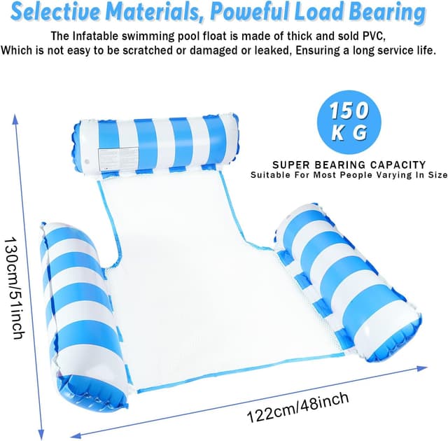 Detalle 2 de Alintor 2 Pack Inflatable Pool Floats 150 kg