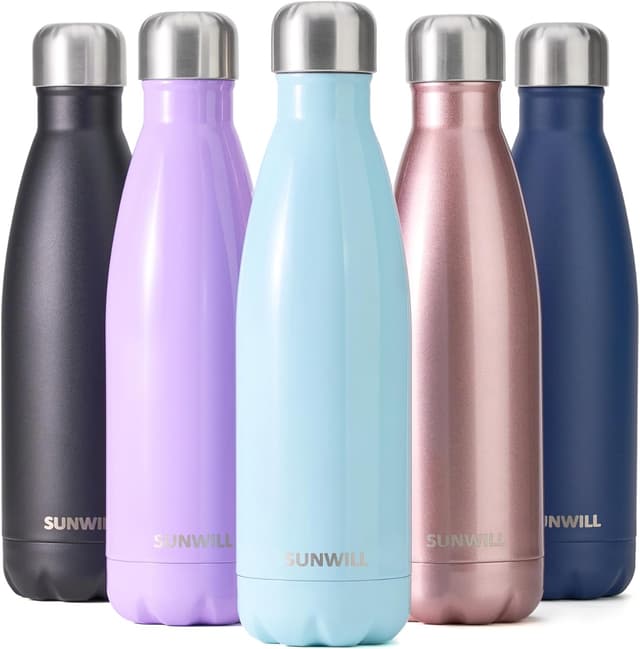 Thumbnail 6 de SUNWILL insulated stainless steel water bottle 500ml with vacuum insulation and leak-proof twist lid