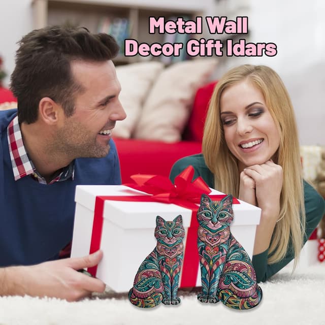 Thumbnail 4 de Liffy Boho Cat Metal Wall Decor – Cat wall art 🖼