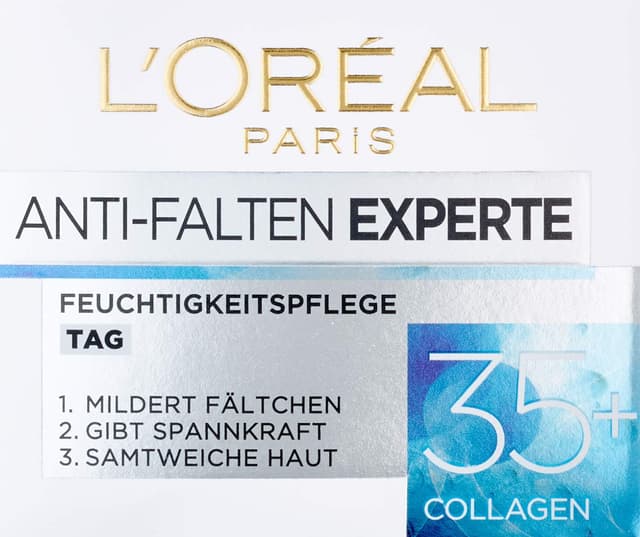 Detalle de L’Oréal Paris Anti-Falten Experte 35+ Feuchtigkeitspflege mit Kollagen-Biosphären (24h) – Anti-Aging Creme, 50 ml