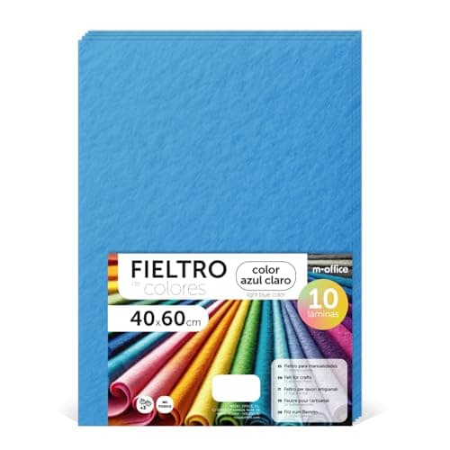 Imagen de m-office Fieltro 40x60 cm azul claro, pack 10 unidades en OfertitasTOP