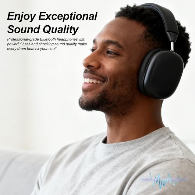 Detalle 2 de Anjetsun Auriculares Over‑Ear ANC 80H