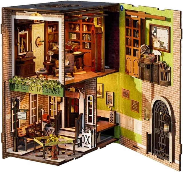 Detalle de Fsolis Book Nook Kit Rose Detective Agency — 3D Wooden Puzzle Miniature House for Adult DIY