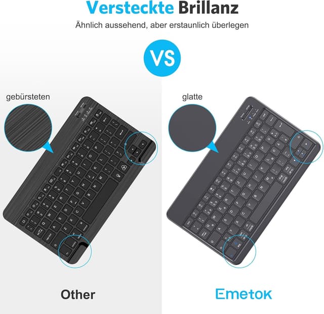 Thumbnail 4 de Emetok Bluetooth Tastatur 24,7×15×0,6 cm ⌨