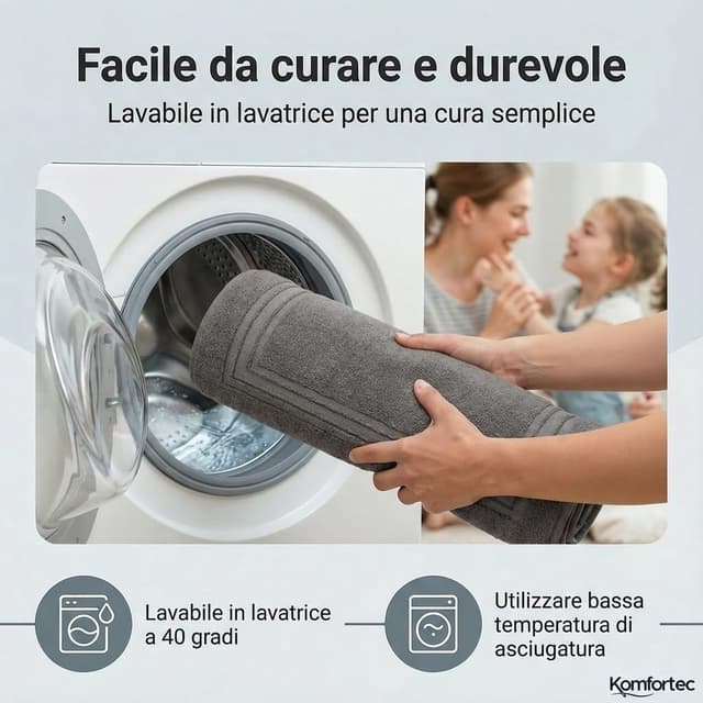 Detalle 2 de Komfortec tappetini bagno 2 pezzi 50x70