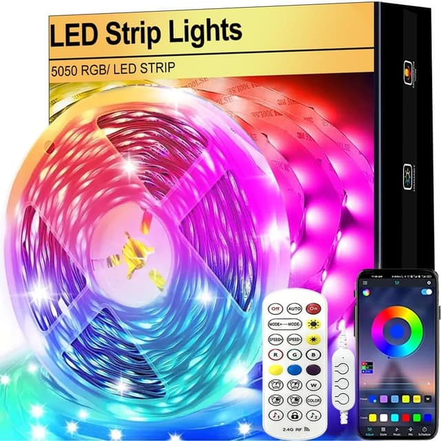 Detalle de FOLAI LED-Strip 3 m (USB, RGB, Fernbedienung, Timer, Musik-Synchronisation)