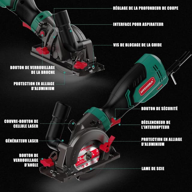 Thumbnail 6 de HYCHIKA Sega Circolare 750W per legno 📐