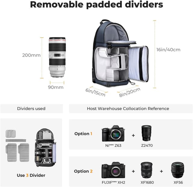 Thumbnail 3 de K&F CONCEPT Bolsa Sling 10L para Cámara