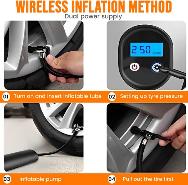 Detalle 2 de Technaxx TX-157 Akku-Luftpumpe 8 bar