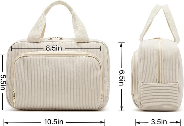 Detalle de Funtlend Kulturtasche Damen Cord Kosmetik Tasche Reise