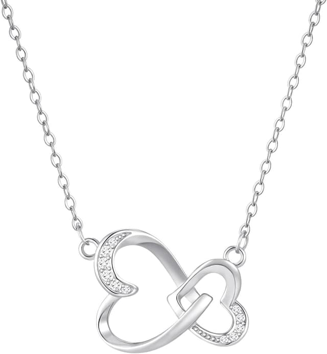 Detalle 2 de VNOX Damen Halskette mit Herzanhänger 40+5 cm