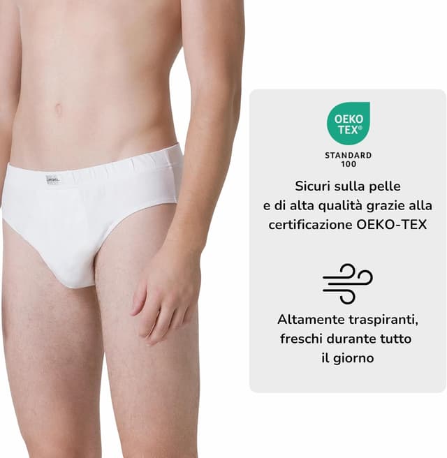 Detalle de Liabel Slip da uomo in cotone elasticizzato (confezione 6 o 12 paia), traspiranti e Oeko‑Tex