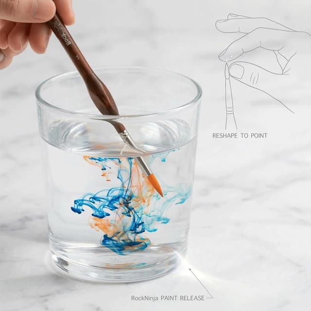 Thumbnail 4 de Rock Ninja Detail Paint Brush Set 9pcs