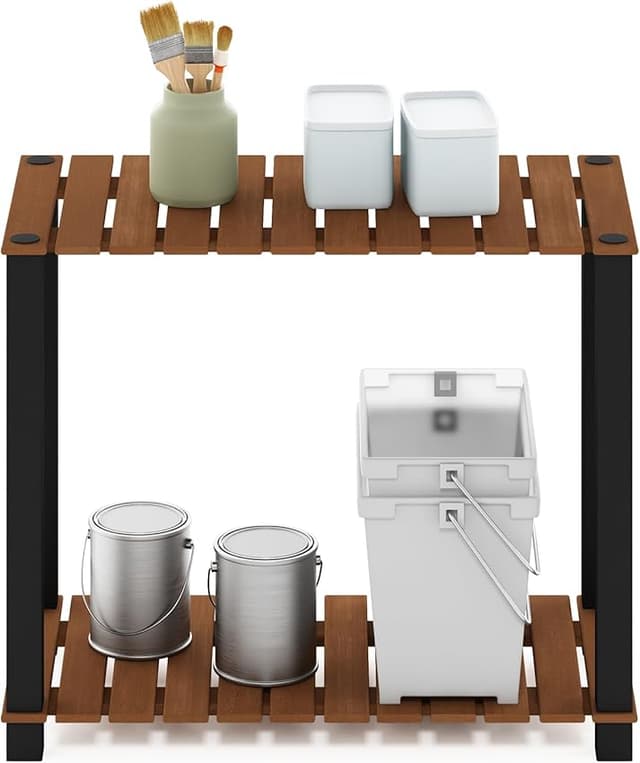 Detalle 2 de Furinno Pangkor estante plantas 60 cm 2 niveles